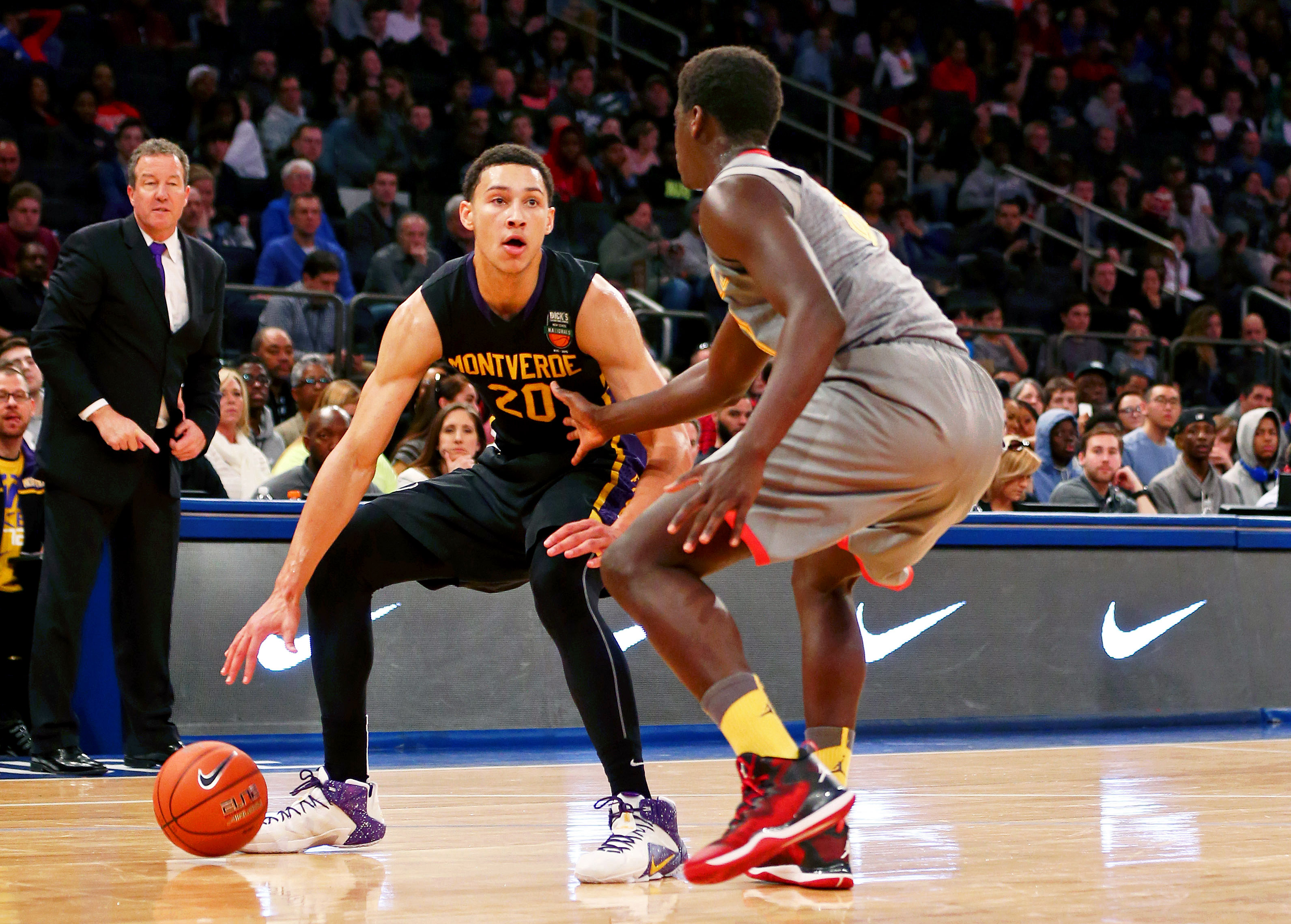 BEN SIMMONS 20 MONTVERDE ACADEMY EAGLES BLACK BASKETBALL JERSEY