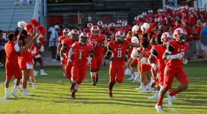 Manual takes to the field in the their season opener versus Central. Aug. 21, 2015
