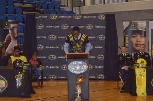 DK Metcalf celebrates his selection to the U.S. Army All-American Bowl at Oxford High (Photo: U.S. Army All-American Bowl)