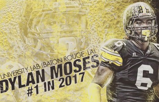 Dylan Moses, the top recruit in the Class of 2017, is one of 13 5-star recruits visiting Alabama for the Crimson Tide's game against LSU (Photo: Twitter)