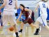 Stuarts Draft's Deborah Black moves the ball as she looks for an opening during a basketball game played in Fort Defiance on Friday, Dec. 11, 2015.