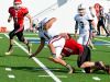 Galax's Terrell Hundley is brought down by Riverheads' Landon Diehl during the Group 1A football championship in Salem on Saturday, Dec. 12, 2015. Riverheads lost to Galax 7-6.
