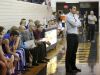 St. Clair coach Shawn Sharrow watches from the sidelines during the Ed Peltz Holiday Basketball Tournament Friday, Dec. 18, 2015 at Port Huron Northern High School.