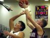 Stuarts Draft's #44, Taylor Reed battles Luray's #34 Josh Good in the early minutes of the first quarter during their boys basketball game Monday, Jan. 11, 2016