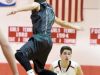 Riverheads’ Bradley Roberts looks to shoot as Wilson Memorial’s Ryan Pierce goes high during a basketball game played in Greenville on Friday.