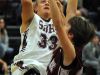 Stuarts Draft's #33, John Gumann drives to the basket against Luray's #00, Trea Atkins at Stuart Draft High School during their boys basketball game Monday, Jan. 11, 2016
