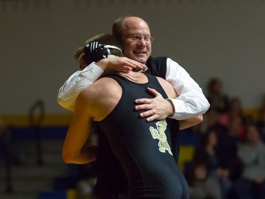Delone Catholic coach Frank Sneeringer's team recently lost a dual match to J.P. McCaskey after the Red Tornado sent two females out to wrestle. (Photo: GameTimePA.com)
