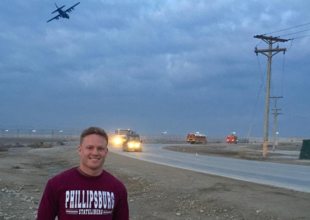 Phillipsburg girls swimming coach Jack Trent is serving in the Naval forces in Afghanistan