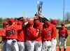 The San Clemente Tritons hold up their trophy after defeating the College Park Falcons to win the National High School Baseball Invitational in 2015 (Photo: Rob Kinnan USA TODAY Sports)