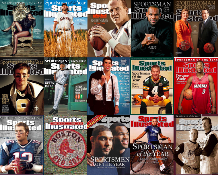 Sports Illustrated Athletes of the Year are usually depicted representing their sport. 