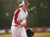 Mary Pat Thomas celebrates as her team gets the final out in an inning against Rickards in a game last week.