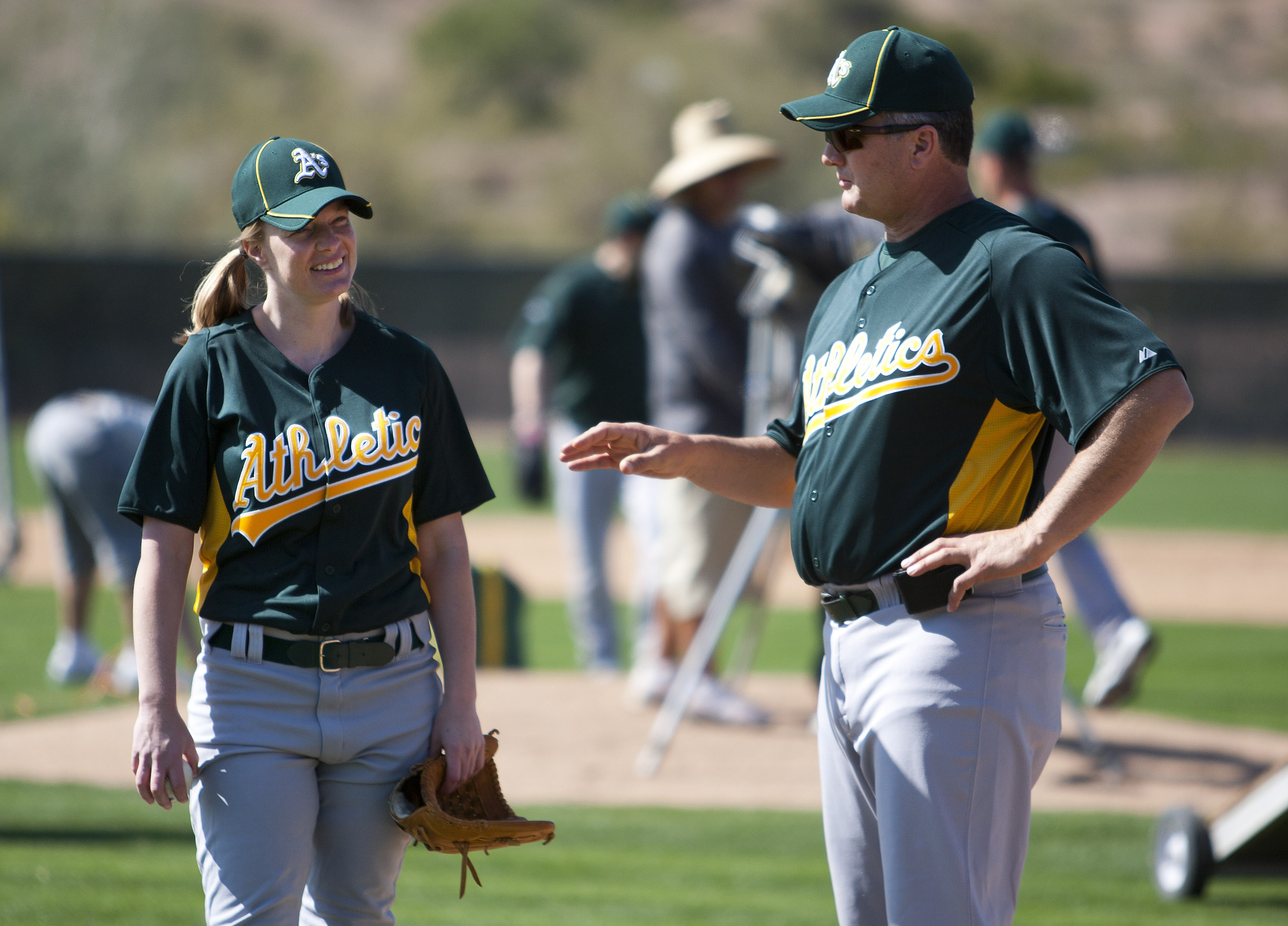 Justine Siegal Gets Chance to Throw Batting Practice for Indians