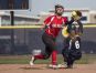 Port Huron's Lindsey Kielbas catches the ball as Marysville's Hayley Delor slides safely into second base during a softball game Tuesday, April 19, 2016 at Marysville High School.