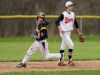 Memphis' Dillon Mitchell looks back as he rounds second during a baseball game Thursday, April 28, 2016 at Armada High School.