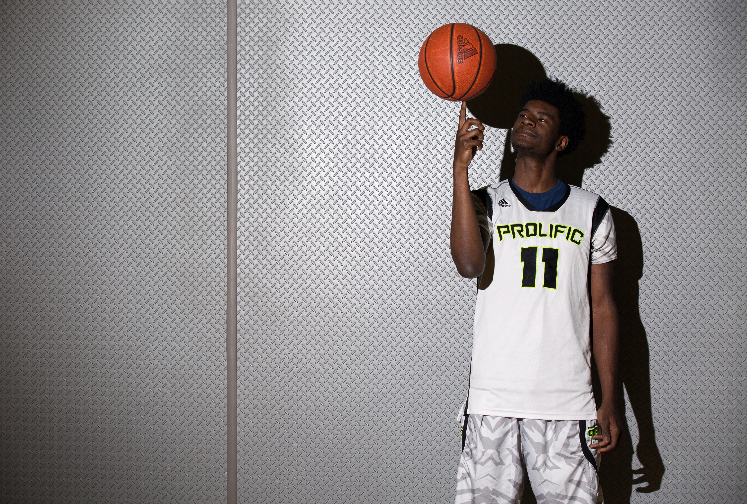 3/22/16 4:42:49 PM -- Fairfield, CA, U.S.A -- Josh Jackson of Prolific Prep in Napa, CA is one of our ALL USA TODAY basketball players of the year candidates. Photos taken at a local gymnasium. -- Photo by Kelley L Cox - USA TODAY Sports Images, Gannett ORG XMIT: US 134652 Josh Jackson 3/22/201 [Via MerlinFTP Drop]