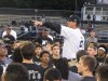 Michigan coach Jim Harbaugh, sporting a Derek Jeter Yankees jersey, makes a point to players at his Next Level Camp Wednesday at Paramus Catholic in Paramus, N.J. (Photo: Jim Halley, USA TODAY Sports).