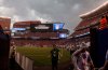 Jun 5, 2016; Cleveland, OH, USA; Fans leave the stadium seating areas for cover after play between the USA and Japan was suspended due to lightning at FirstEnergy Stadium. Mandatory Credit: Greg Bartram-USA TODAY Sports ORG XMIT: USATSI-269380 ORIG FILE ID: 20160605_ggw_ab8_063.JPG