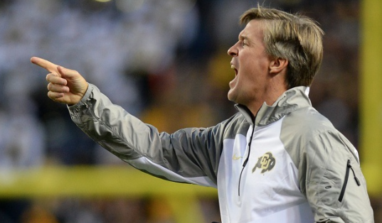 Colorado football coach Mike MacIntyre has landed four commitments from the Dallas area (Photo: Ron Chenoy/USA TODAY Sports)