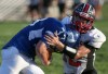 Charlestown's Bradley Laffoon runs the ball for the Pirates against Brownstown.