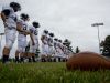 Marysville players line up before a football game Thursday, August 27, 2015 at Richmond High School.
