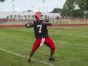 Big Reds' quarterback DeAngielo Sanderson Jr. readies to through the ball Friday, Aug 12, during practice at Port Huron High School.