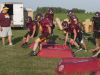 Deckerville's players run through drills Wednesday, Aug. 10, 2016 at Deckerville High School.