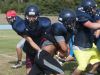 Yale's Cade Smeznik hands off to Tayler Castro Thursday, Aug. 11, 2016 during their football practice at Yale High School.