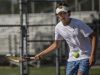 Port Huron Northern's Alex Walton returns the ball during tennis practice Tuesday, August 30, 2016 at Port Huron Northern High School.