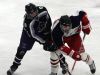 Former New Rochelle standout Richie Prunesti went toe to toe with New Jersey Devils defenseman Steve Santini (right) when they were in high school. They also played on the same New York Applecore club team. The clashed in January of 2011 at Brewster Ice Arena.