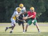 Quarterback Garrett Foley hands off the ball during Catholic HS football practice in Pensacola on Wednesday, September 21, 2016.
