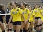 Members of the Snow Canyon High School volleyball team wear yellow shirts in support of Mackayla Marshall, the daughter of Hurricane High volleyball coach Content Marshall and who was recently diagnosed with cancer Thursday, Sept. 22, 2016.