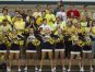 Members of the Snow Canyon High School student body wear yellow shirts in support of Mackayla Marshall, the daughter of Hurricane High volleyball coach Content Marshall and who was recently diagnosed with cancer Thursday, Sept. 22, 2016.