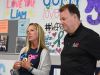 Lynda Murphy, left, and Denis Murphy, right, the parents of Jaclyn Murphy, the inspiration behind the Friends of Jaclyn Foundation, speak at John Jay High School before the "adoption" of Liam, 5, by the school's field hockey team.
