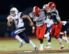Providence's Kaden Williams breaks free from Jeffersonville defenders.
