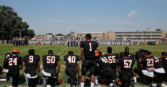 Woodrow Wilson coach Preston Brown penned an op-ed explaining why he kneeled during the national anthem (Photo: Twitter)