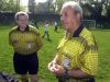 Soccer referees Gerald Fischoff, left and Gino D'Ippolito before a game between Irvington and Bronxville High School, Thursday, May 1, 2003 at Concordia College.