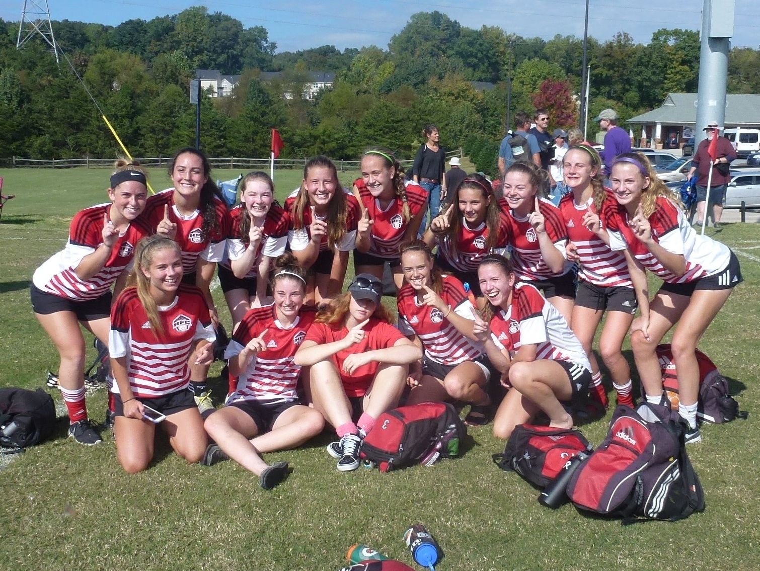 The 01 HFC Red G won the U16 Girls’ North Carolina Youth Soccer Association (NCYSA) Premier League