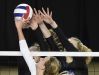 Harden Valley's Alexandria Kirby (10) pushes the ball over the net as Brentwood plays Hardin Valley at MTSU's Murphy Center during the TSSAA volleyball state tournament on Oct. 20, 2016.