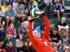 Riverheads Macey Snyder sets the ball during a volleyball match played in Fishersville on Thursday, Oct. 20, 2016.