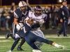Gull Lake's Ryan McMullen (7) and Avery Eastman (52) bring down Lakeview's JayVion Settles (3) during first half action Friday evening.