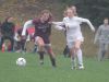 Scarsdale's Hayley Rozencwaig (11) and North Rockland's Kelly Brady (4) run after the ball during a Section 1 girls soccer Class AA first round game between North Rockland and Scarsdale at North Rockland High School on Saturday, Oct. 22nd, 2016. North Rockland won 1-0.