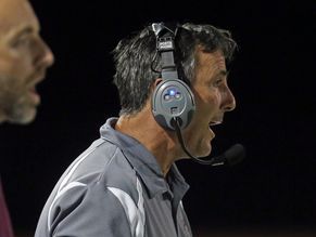 Valhalla coach Steve Boyer, pictured during a game at Valhalla High School on Oct. 14, 2016, was named the Coach of the Week after beating Nanuet 22-21.