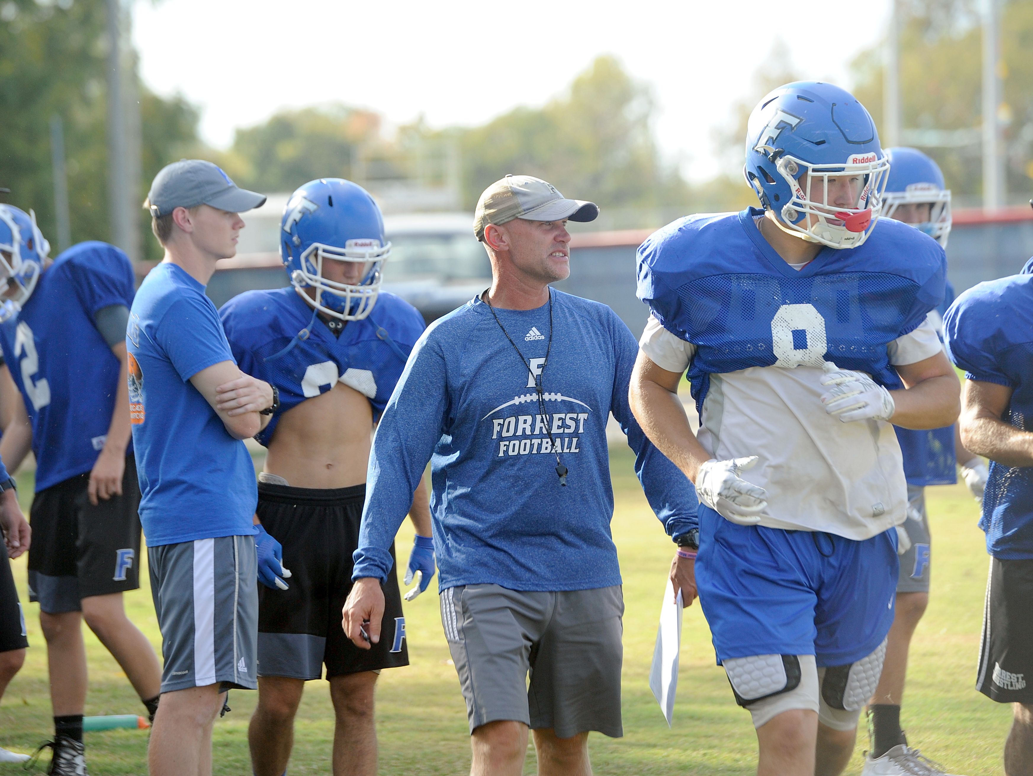 Forrest football coach Brent Johns has the Rockets out to a 9-0 start.