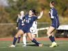 Suffern's Jackie Santangelo (23) works to block a pass during their 2-1 win over Clarkstown South in the girls Class AA soccer quarterfinal at Clarkstown High School South in West Nyack on Tuesday, October 25, 2016.