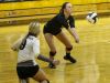 Bishop Verot's Kelsey Sullivan digs the ball in the back row. Tampa Academy of Holy Names played Bishop Verot in their Region 5A-3 volleyball quarterfinal.