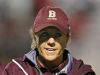 Brebeuf Jesuit Braves head coach Angela Berry White talks to the team at half time during soccer regionals between Brebeuf Jesuit and North Central at Carmel High School, Wednesday, October 12, 2016.