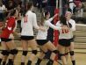 Tappan Zee players celebrate their 3-2 win over Eastchester in a Class A Volleyball playoff game at Tappan Zee High School in Orangeburg on Friday, October 28, 2016.
