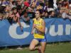 2016 third place finisher, Maddie Dalton, from Carmel, crosses the finish line during the IHSAA cross-country state finals, held in Terre Haute IN, at LaVern Gibson Championship Cross Country Course and Wabash Valley Sports Center, Saturday october 29th, 2016.