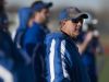 Resurrection Christian football coach Mark Roggy in a game last season. The Cougars are the No. 2 seed in the Class 2A playoffs and will host Platte Valley at 7 p.m. Friday.