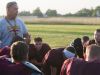 Deckerville Coach Bill Brown talks to his players Wednesday, Aug. 10, 2016 at Deckerville High School.